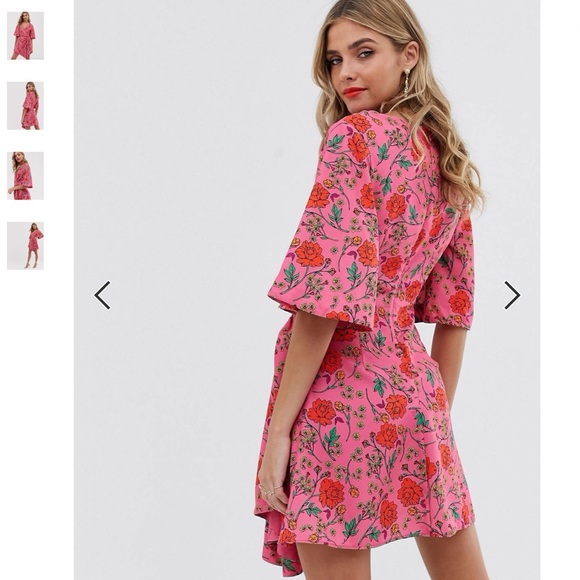 Finders Keepers Hana floral print wrap mini dress - Picture 2 of 8